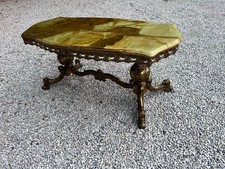 Table basse marbre et laiton