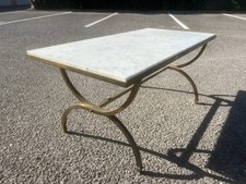 Table Basse Bronze Marbre Art Déco 1950 RAYMOND SUBES Baguès