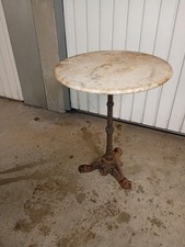 Table guéridon marbre + pied ancien