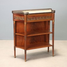 Console Néoclassique Ancien Acajou Marbre Italie XXe Siècle Original